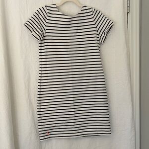 Joules Black and White Striped Dress, Size 8